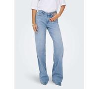 ONLY - Julles - Jeans dritti a vita bassa in denim azzurro-Blu W29 L30