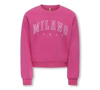 Only & Kids Kogsweat Life LS Crew Ovz Stat Swt Noos, Magenta, 146-152