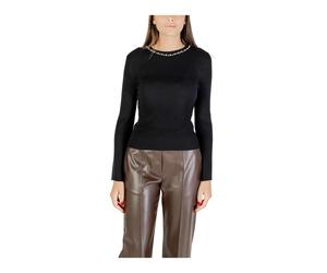 ONLY, ,Knitwear ,Donna ,Nero ,S Top in Maglia a Maniche Lunghe con Pietre Luminose