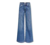 ONLY KOGCALIFORNIA Jeans da Ragazza a Gamba Larga a Vita Media, Denim Blu Scuro, 12 Anni