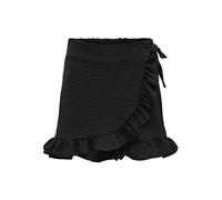 ONLY Kogmette Wrap Skort Wvn Noos Gonna a Pantaloni, Nero, 152 cm Bambine e Ragazze