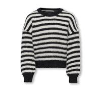 KIDS ONLY Pullover 'Piumo' nero / bianco, Taglia 146-152