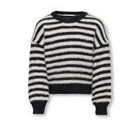 Only Kognewpiumo L/S Pullover CP Knt Noos Maglione Lavorato a Maglia, Nero/Strisce: Verde, 158 cm-164 cm Bambina