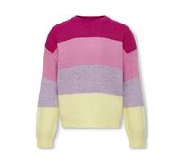 ONLY Kogsandy L/S Stripe Pullover Knt Noos, Fucsia Viola 1, 110-116 Donna