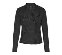 Giacca donna Only Ava imitazione della pelle biker Noir 40
