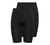 Only - Confezione da 2 paia di leggings corti neri-Nero 36