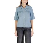 Only Light Blue Cotton Shortsleeve Shirt - IT40|S