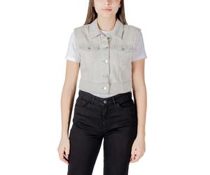 Only Light Blue Cotton Sleveless Jacket - IT40|S