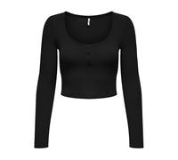ONLY - Lina Top Manica Lunga Corto - - Tops - Donna - Nero - M