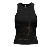 ONLY Onlisla S/L O-Neck Coated Top Jrs, Nero, M Donna