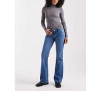 ONLY - Lola - Jeans a zampa color azzurro a vita molto bassa-Blu 36