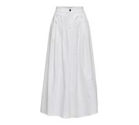 ONLY Long Pleat Skirt Pnt Onlzora HW-Gonna a Maniche Lunghe, Bianco, L Donna