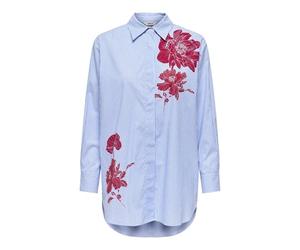 ONLY Long Shirt Wvn Onllaura Life LS-Maglietta a Maniche Lunghe, Bianco, M Donna