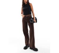 ONLY - Madison - Jeans a fondo ampio con stampa leopardata-Marrone 34