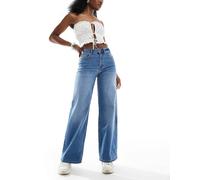 ONLY - Madison - Jeans a fondo ampio e vita alta blu medio L L34