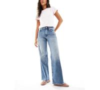 ONLY - Madison - Jeans a fondo ampio e vita alta grigio blu 36