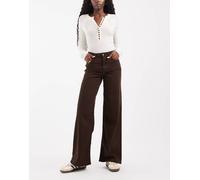 ONLY - Madison - Jeans a vita alta a fondo ampio marroni-Marrone 3XL