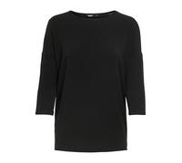 Only Maglia da Donna con Maniche a 3/4 Oversize, Nero (Black Black), XXL