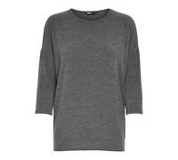 Only Maglia Femminile con Maniche a 3/4 Oversize, Grigio Scuro mélange, S
