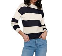 ONLY Maglia Maglione Maglieria Girocollo Manica Lunga Spalle Cadenti Polsini a Costine, Colore:Nero, Taglia:XS
