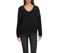 Only maglia scollo a V con paillettes nero M