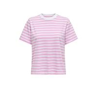 Only Maglietta da Donna Onllivina S/S Stripe Tee Jrs, Caramelle/Strisce: Strisce Bianche, M