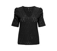 ONLY Maglietta da Donna Onlrosa S/S Scollo a V Puff Top Jrs, Nero, S