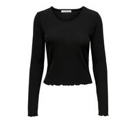 ONLY Onlemma L/S O-Neck Short Top Jrs Maglietta a Maniche Lunghe, Nero, S Donna