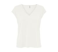 Only T-shirt ONLFree Donna basic scollo a V manica corta bianco XL