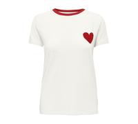 ONLY Maglietta 'ONLHEART' rosso scuro / bianco Donna - Abbigliamento - Taglie comode - Maglie e top - Maglie e T-shirt ONLY XS