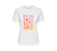ONLY Maglietta 'ONLKITA' giallo / arancione scuro / rosa chiaro / bianco Donna ONLY S