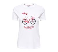 ONLY Maglietta 'ONLKITA' rosa / nero / bianco Donna ONLY XS