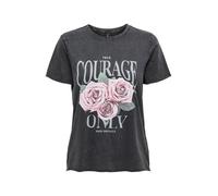 ONLY Maglietta 'ONLLUCY' grigio chiaro / verde pastello / rosa / nero Donna - Abbigliamento - Taglie comode - Maglie e top - Maglie e T-shirt ONLY S