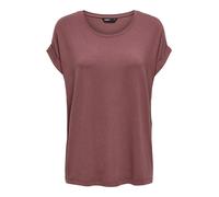 Only Top ONLMOSTER Scollo a O manica corta Rosa marrone L Donna
