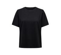 Only - T-shirt girocollo nera-Nero 38