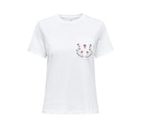 ONLY Maglietta 'ONLPOLLY' verde / rosso scuro / bianco Donna ONLY M