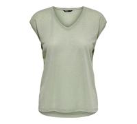 Only Onlsilvery S/S V Neck Lurex Top Jrs Noos, Maglietta Donna, Grigio (Desert Sage), S