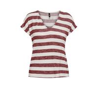 ONLY Maglietta rosso carminio / offwhite Donna ONLY L