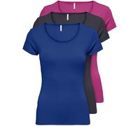 ONLY Magliette Estive Semplici A Manica Corta E Lunghe Per Donne, Confezione Da 3 Pezzi XS S M L XL 15209153