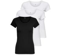 ONLY Magliette Estive Semplici A Manica Corta E Lunghe Per Donne, Confezione Da 3 Pezzi XS S M L XL 15209153