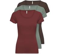ONLY Magliette Estive Semplici A Manica Corta E Lunghe Per Donne, Confezione Da 3 Pezzi XS S M L XL 15209153