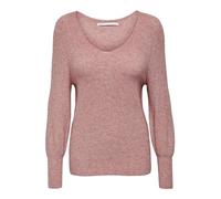Only Maglione a Maglia Lungo con Scollo a V, Rosa (Dusty Rose), S