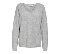 Only Maglione "Camilla" da donna scollo a V extra largo grigio chiaro mélange M