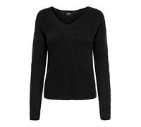ONLY Onlcamilla V-Neck L/S Pullover Knt Noos, Nero (Black), L Donna