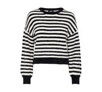 ONLY Pullover 'ONLPiumo' nero / bianco, Taglia L
