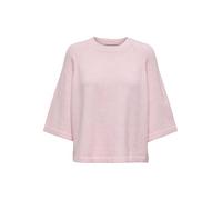 Only T-shirt squadrata in maglia rosa pallido - Taglia 42