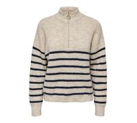 ONLY Onltokyo L/S-Pullover con Cerniera a Collo Alto Maglione, Pumice Stone, L Donna