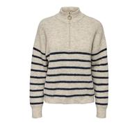 ONLY Onltokyo L/S-Pullover con Cerniera a Collo Alto Maglione, Pumice Stone, M Donna