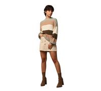 ONLY Onlatia L/S-Pullover a Righe Knt Noos Maglione Lavorato a Maglia, Verde Cerchio/Strisce: Cocco tostato, Pietra Pumice Breen, XS Donna