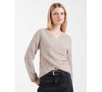 Only - Maglione double-face avvolgente beige chiaro-Neutro 42